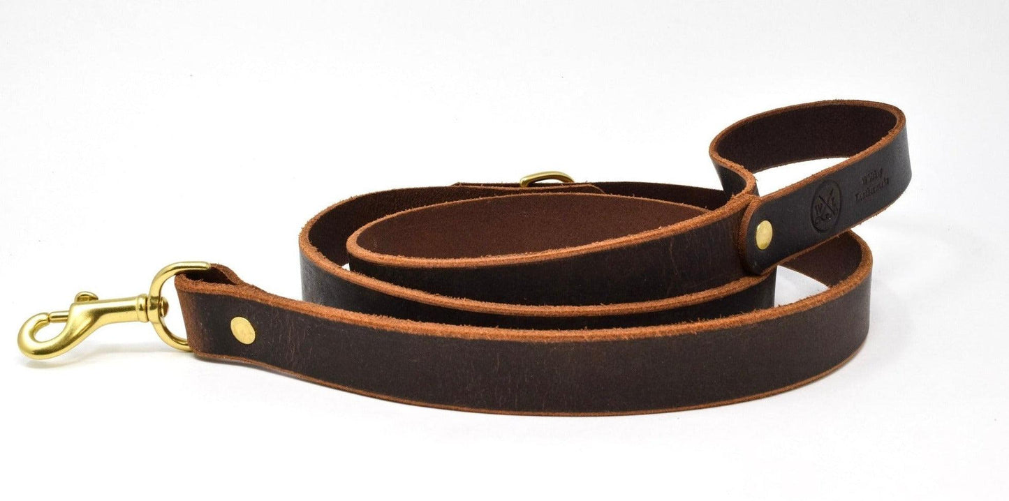 Full Leather Dog Leash - Whiskey Leatherworks