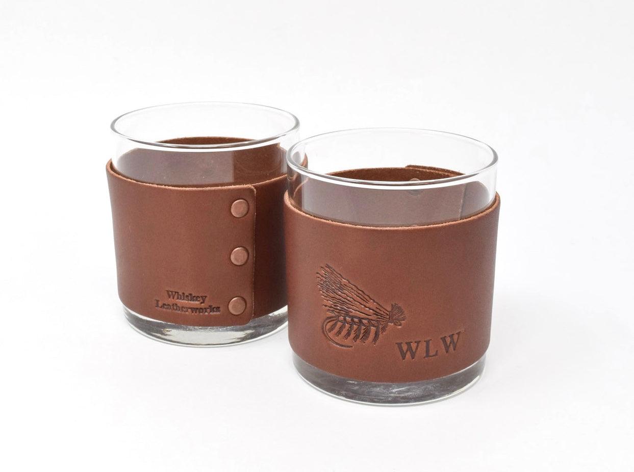 Fly Stamped Rocks Glasses - Whiskey Leatherworks