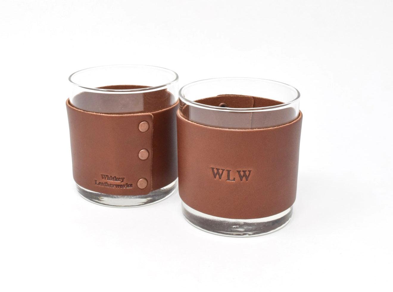 The Rocks Glass- Set of Two - Whiskey Leatherworks