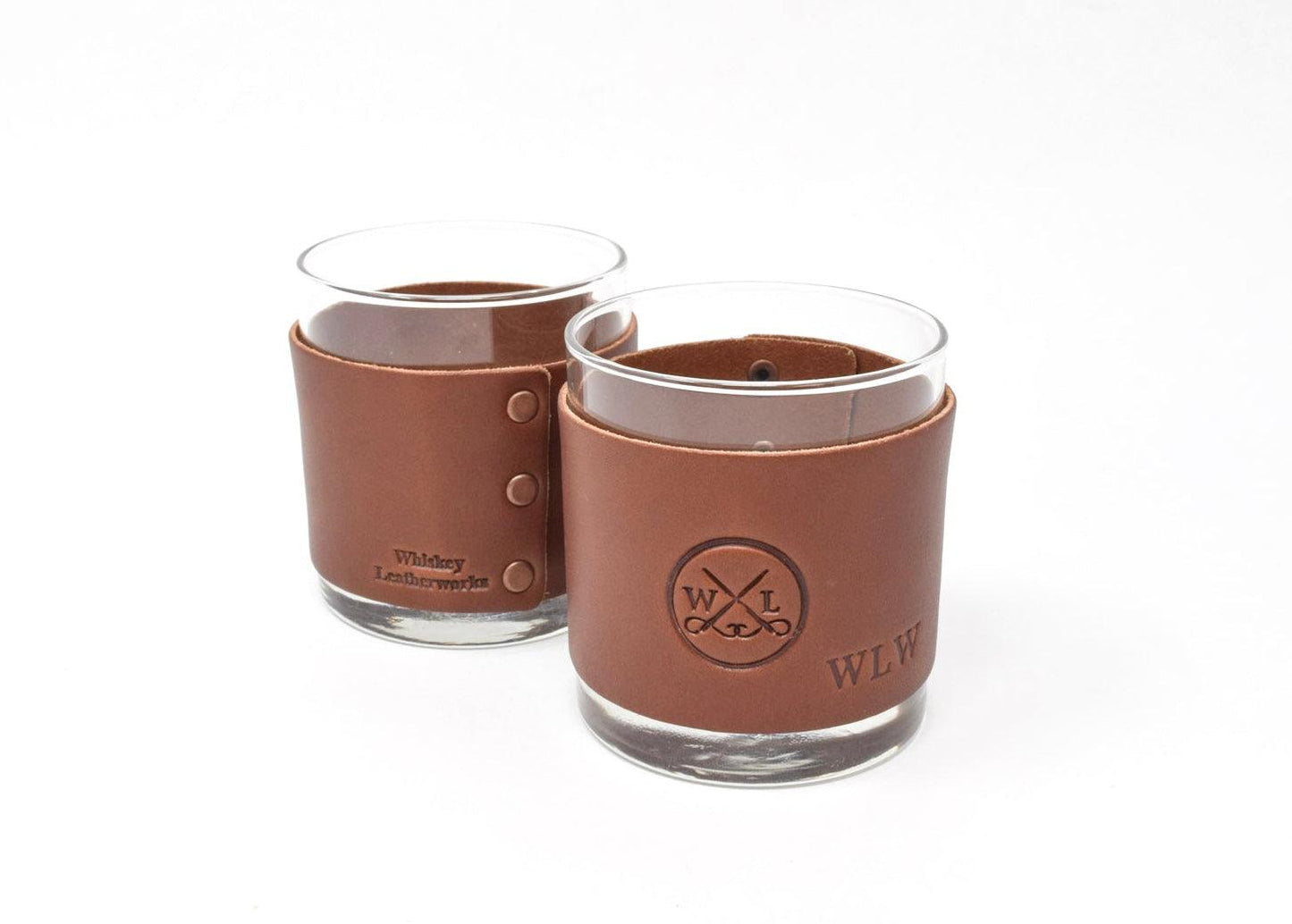 The Rocks Glass- Set of Two - Whiskey Leatherworks