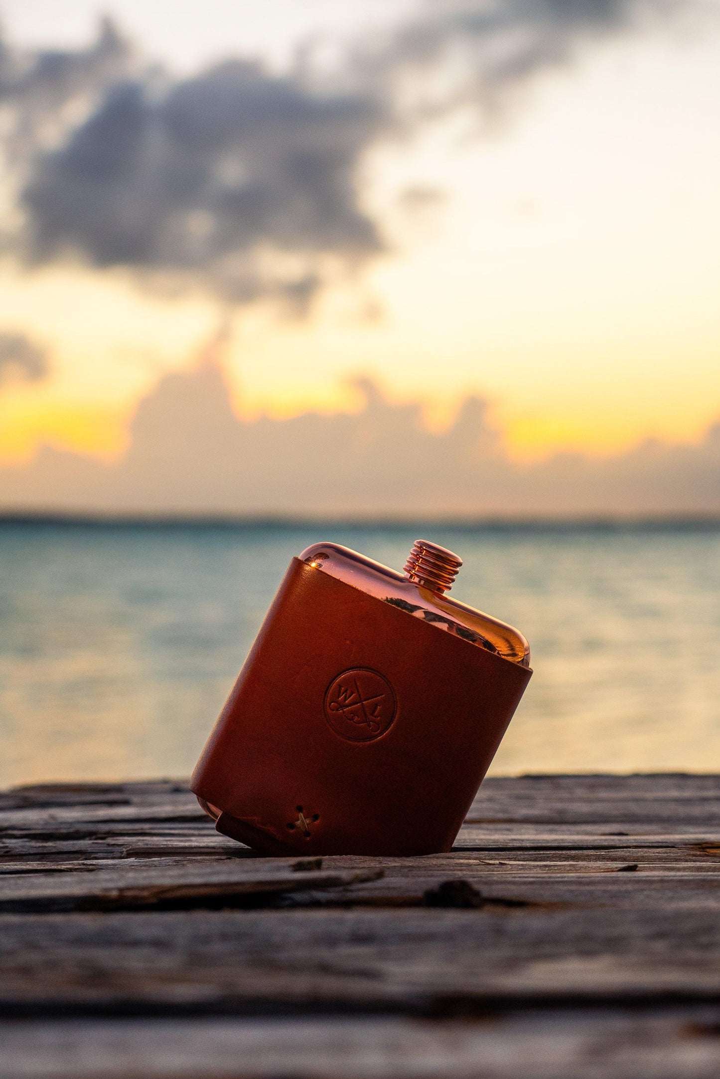 The Clark Fork Copper Flask - Whiskey Leatherworks