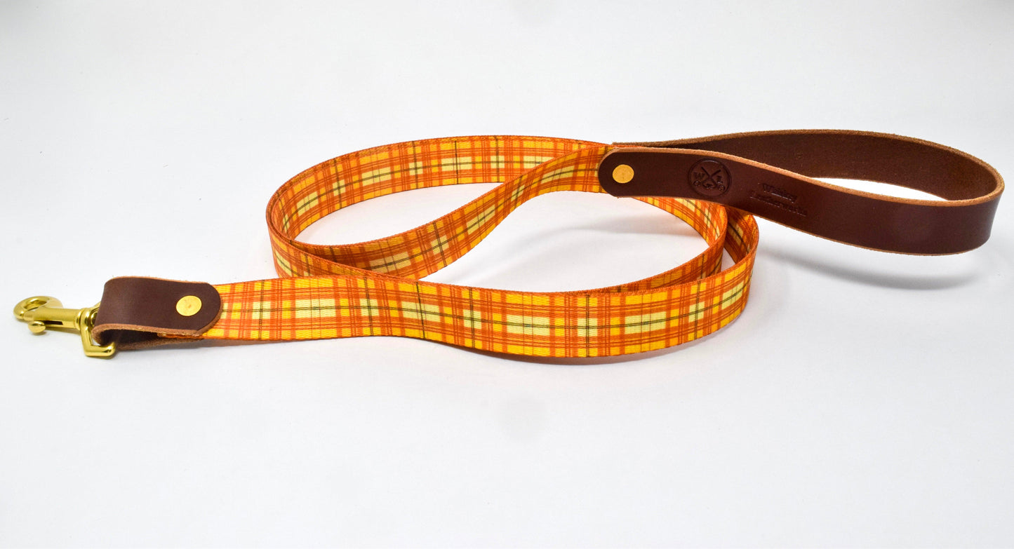 Wholesale - The Whiskey Tartan Dog Leashes - Whiskey Leatherworks