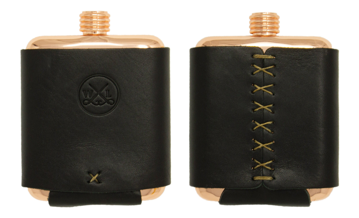 The Clark Fork Copper Flask - Whiskey Leatherworks