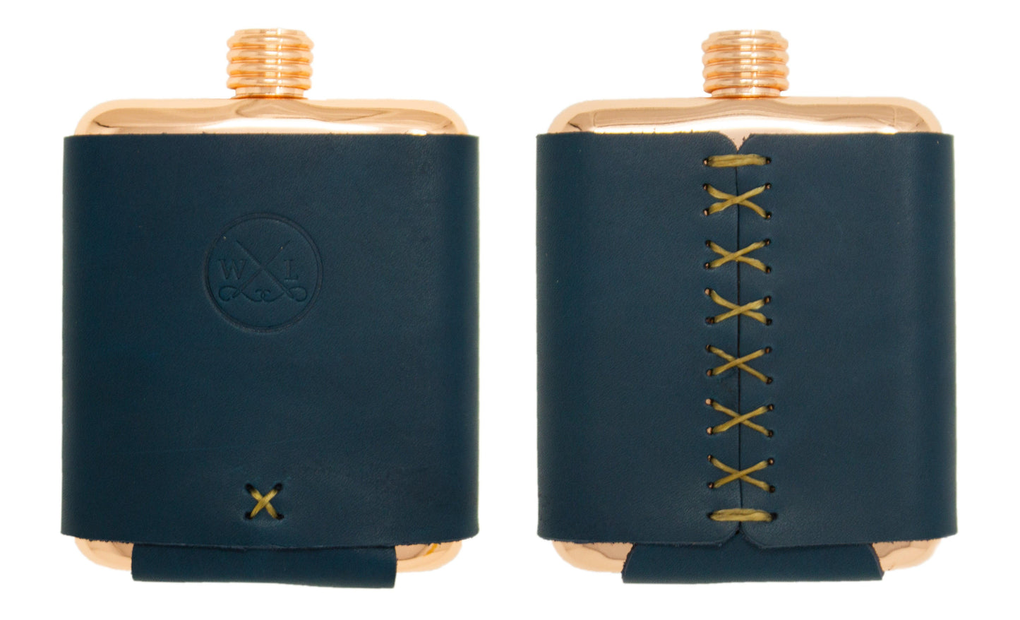 The Clark Fork Copper Flask - Whiskey Leatherworks
