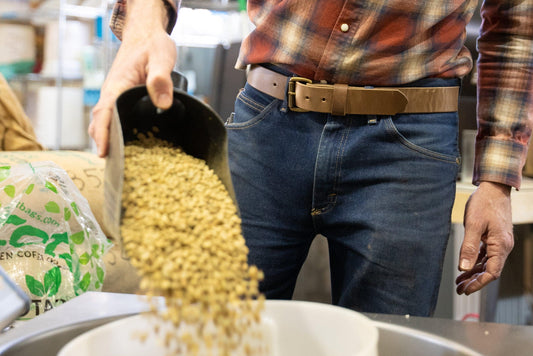 Antique Brass Roller Buckle Belts - Whiskey Leatherworks