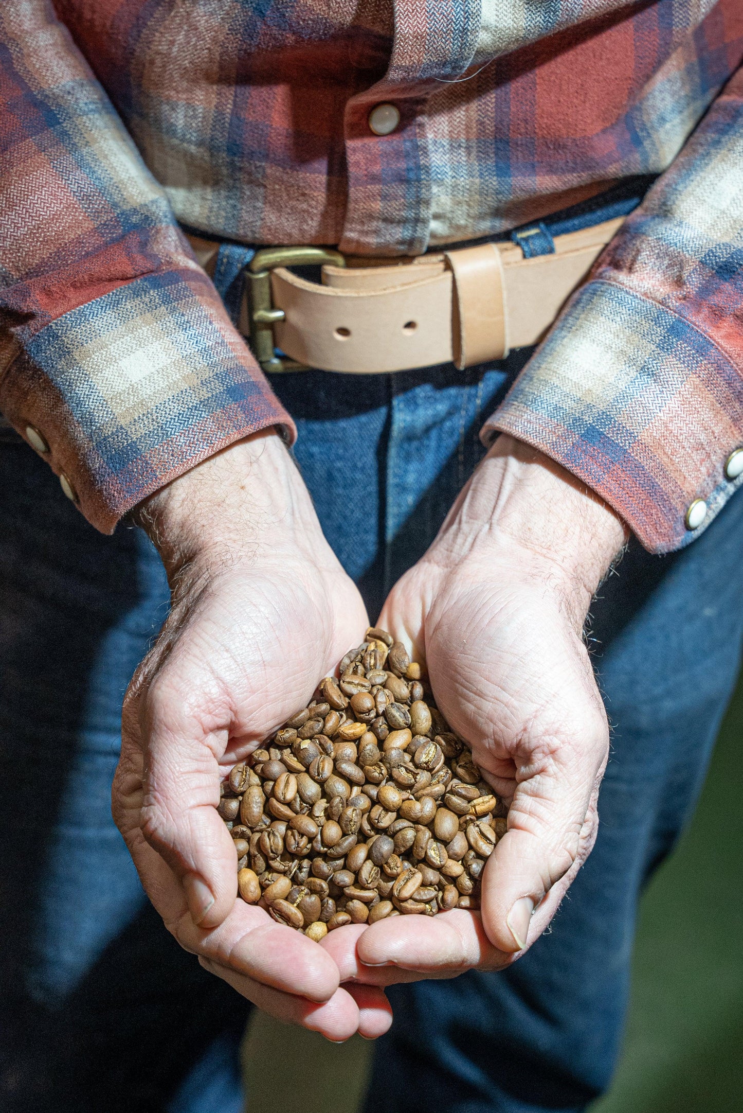 Antique Brass Roller Buckle Belts - Whiskey Leatherworks