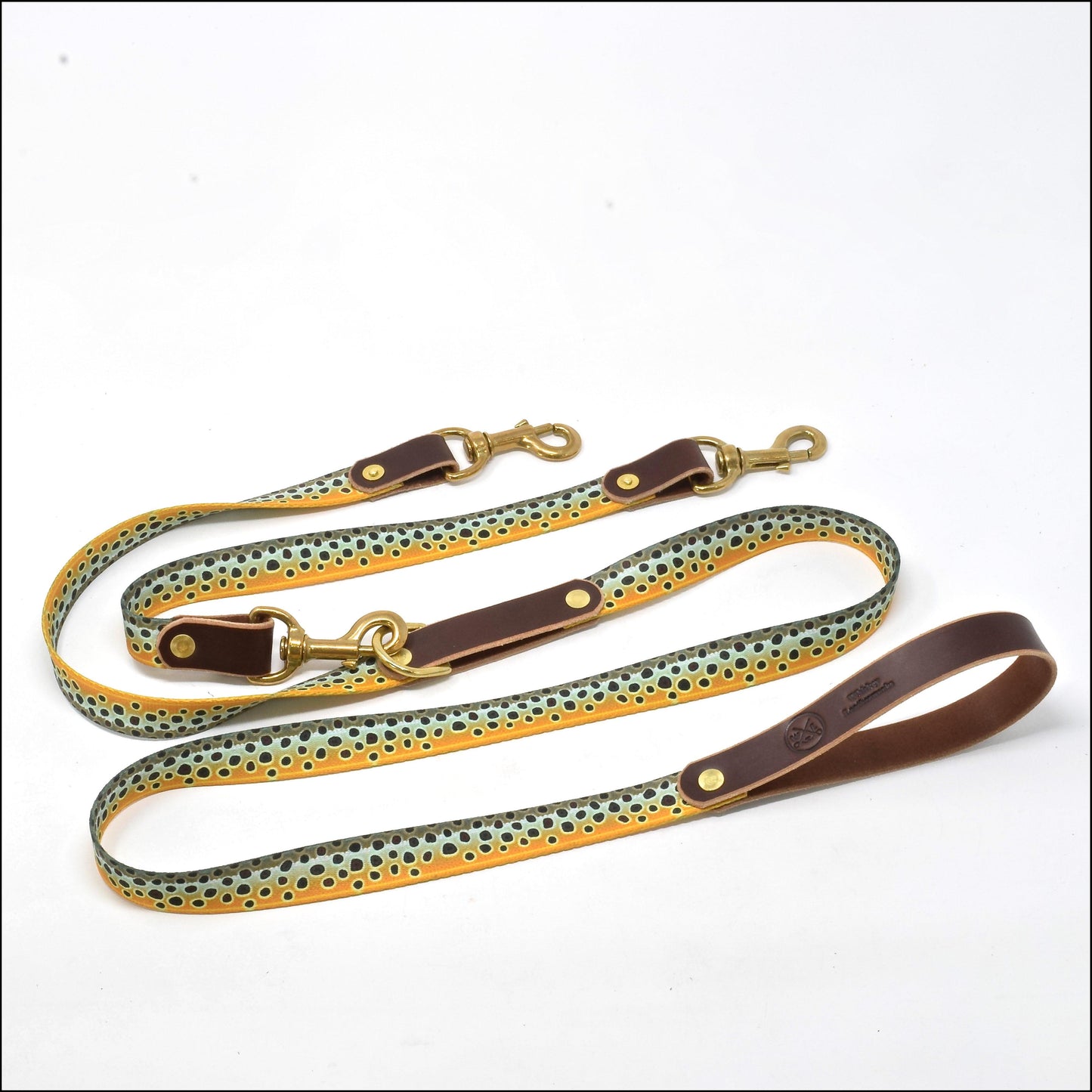 The Whiskey Double Dog Leash - Whiskey Leatherworks
