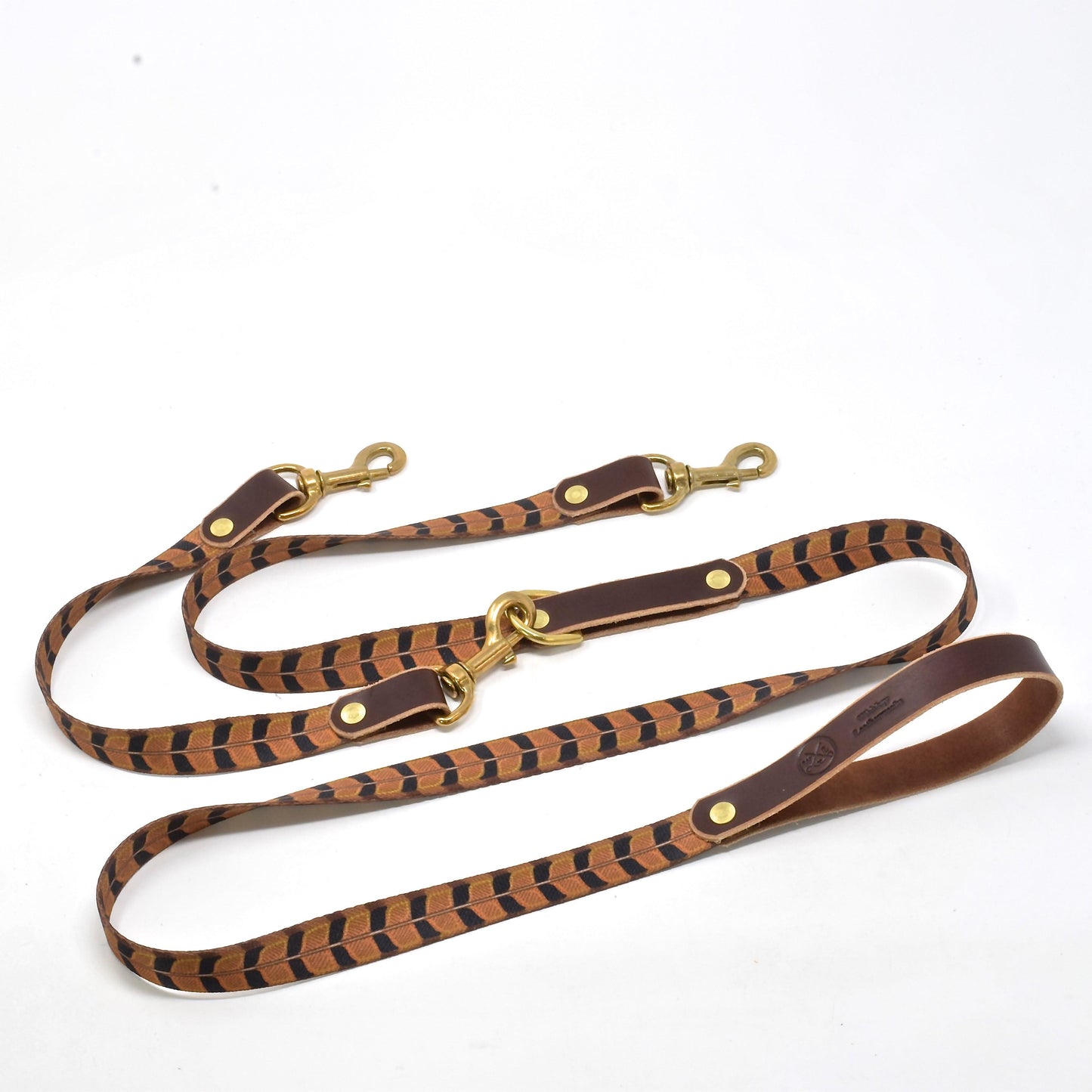 The Whiskey Double Dog Leash - Whiskey Leatherworks