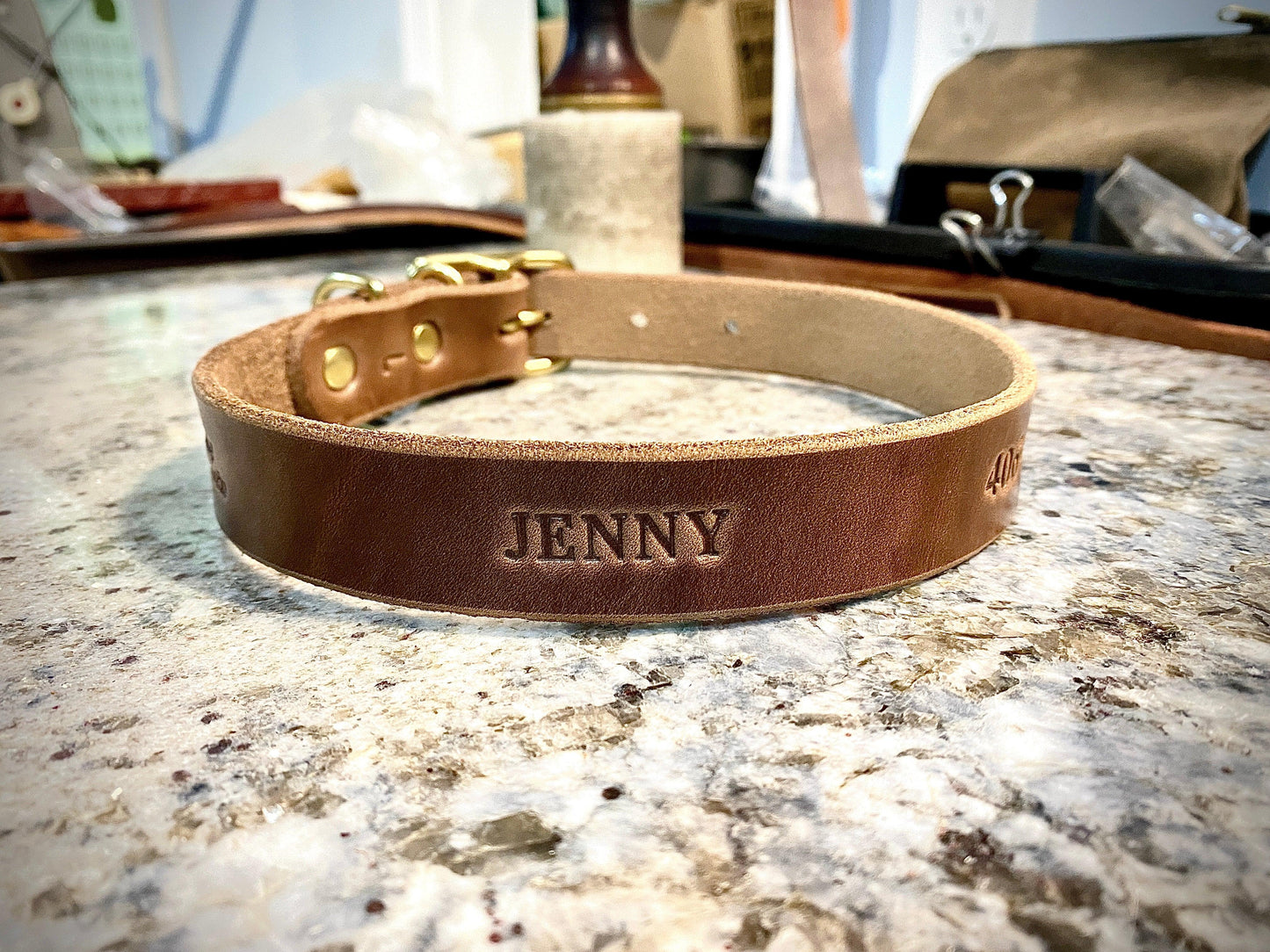 Full Leather Dog Collar - Whiskey Leatherworks