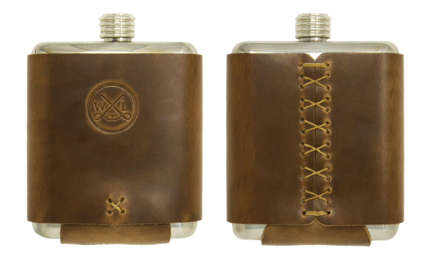 The Stillwater Stainless Flask - Whiskey Leatherworks