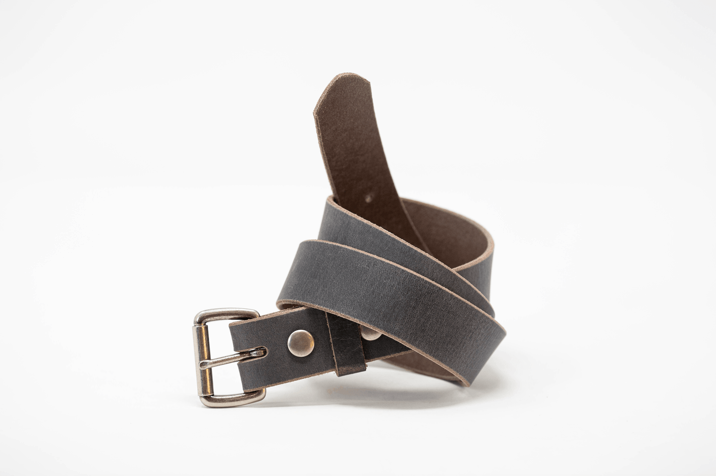 Antique Nickel Roller Buckle Belts - Whiskey Leatherworks