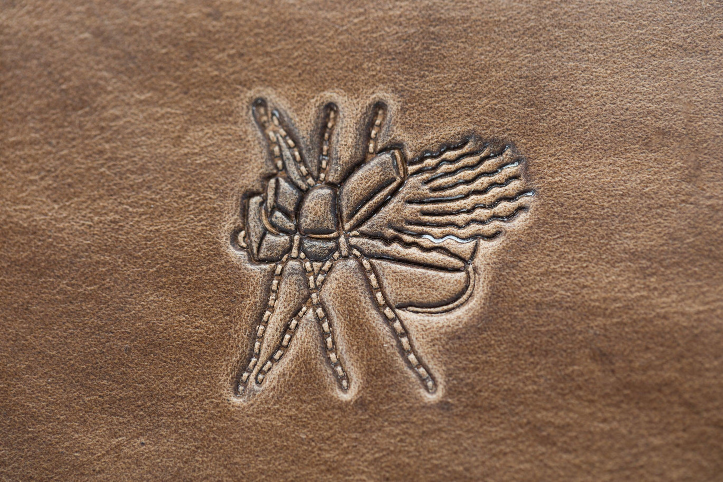 Fly-Stamped Leather Coaster Set - Whiskey Leatherworks