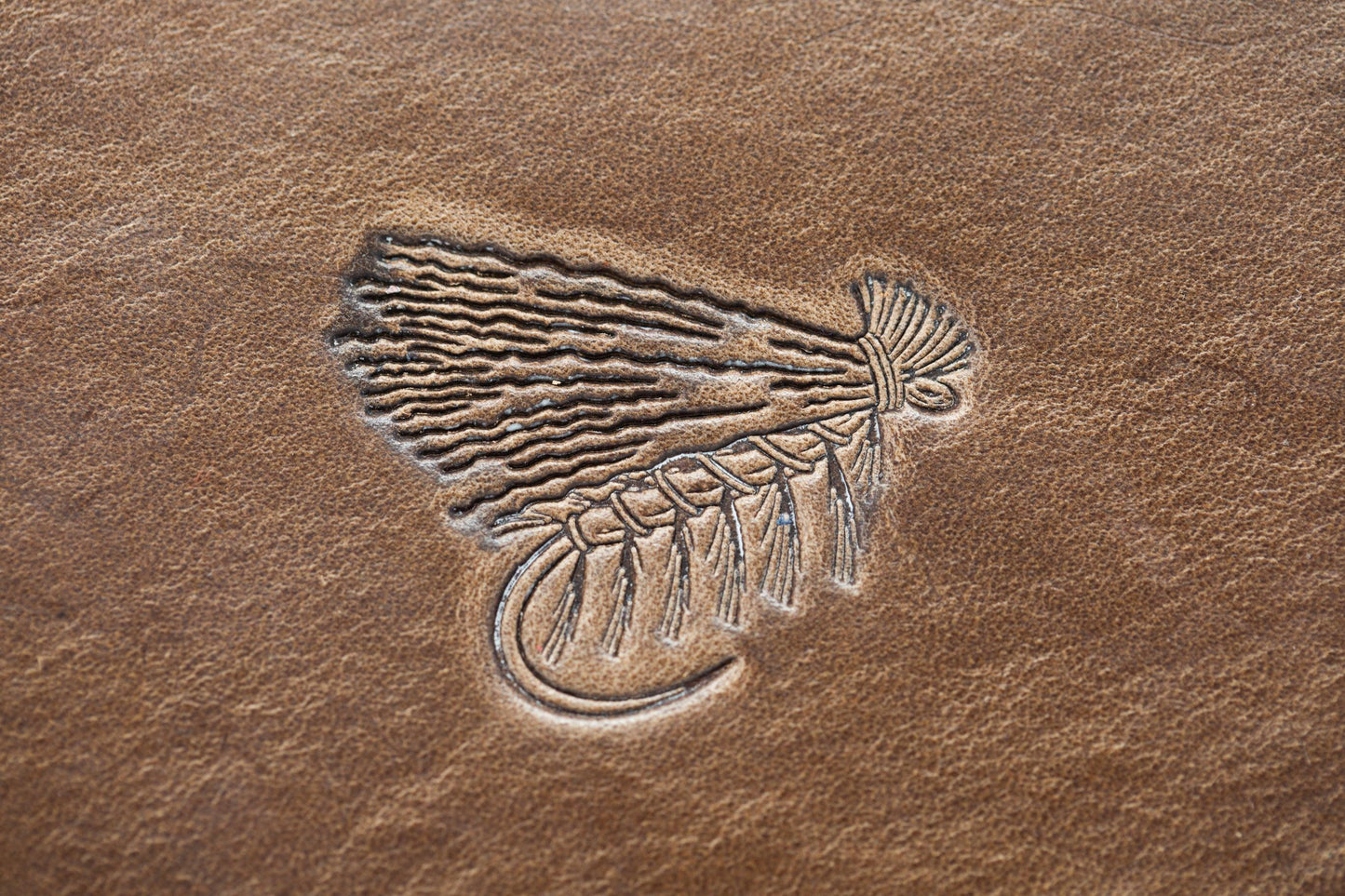 Fly-Stamped Leather Coaster Set - Whiskey Leatherworks