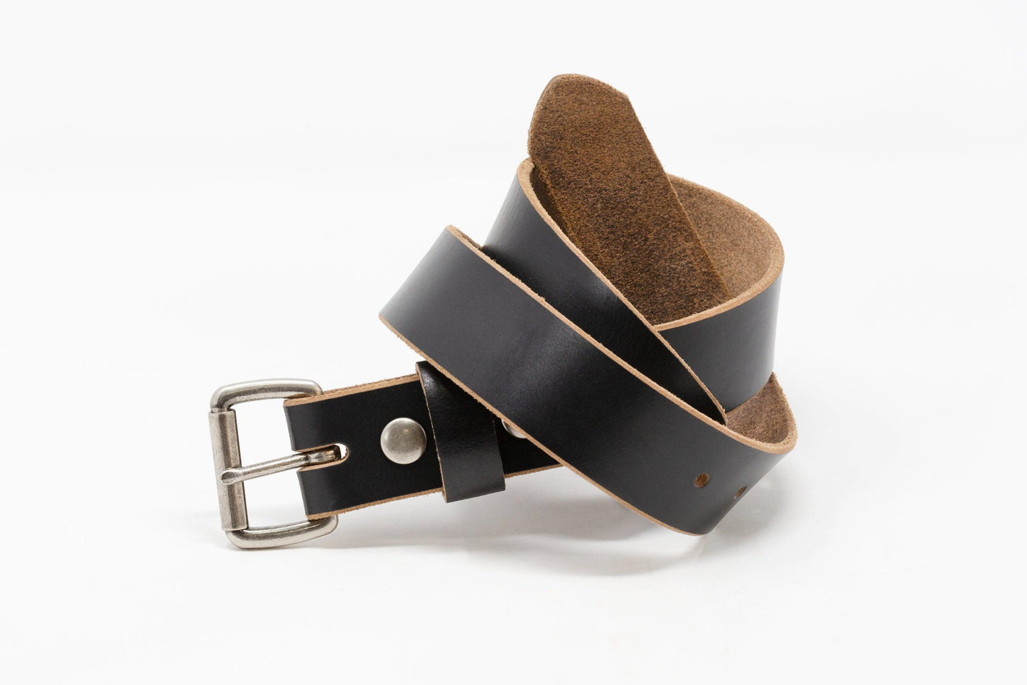 Antique Nickel Roller Buckle Belts - Whiskey Leatherworks