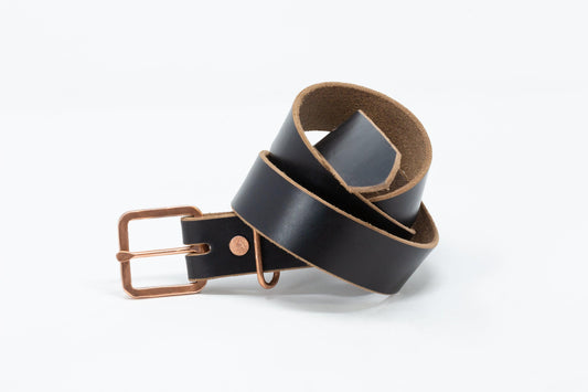Square Rustic Copper Buckle Belts - Whiskey Leatherworks