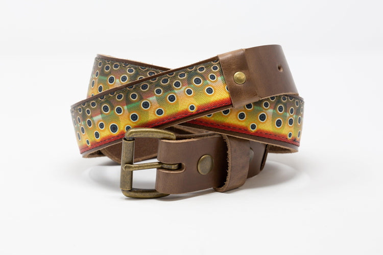 Upland & Fish Print Belts - Whiskey Leatherworks