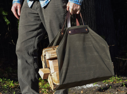 The Whiskey Log Carrier - Whiskey Leatherworks