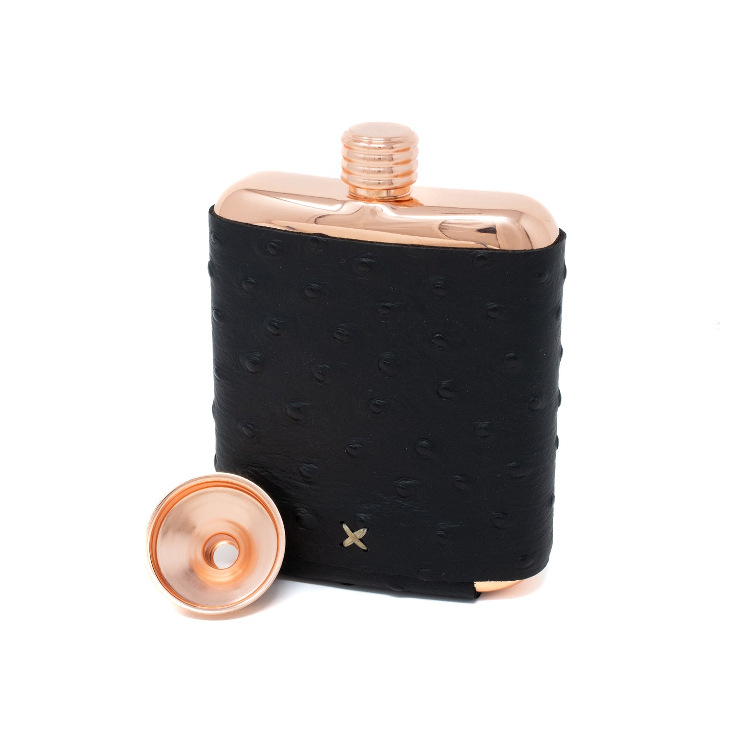 Ostrich Embossed Flasks