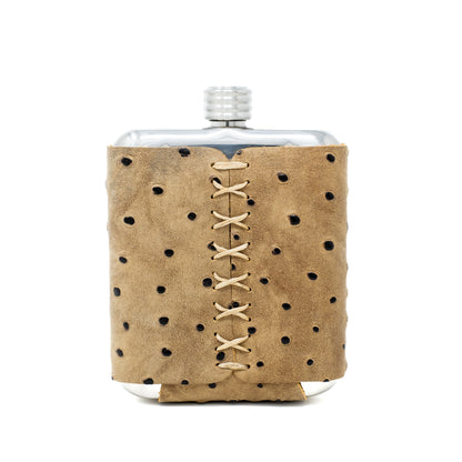 Ostrich Embossed Flasks