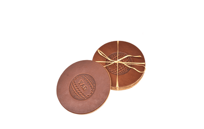 Leather Rocks Glass & Coaster Bundle