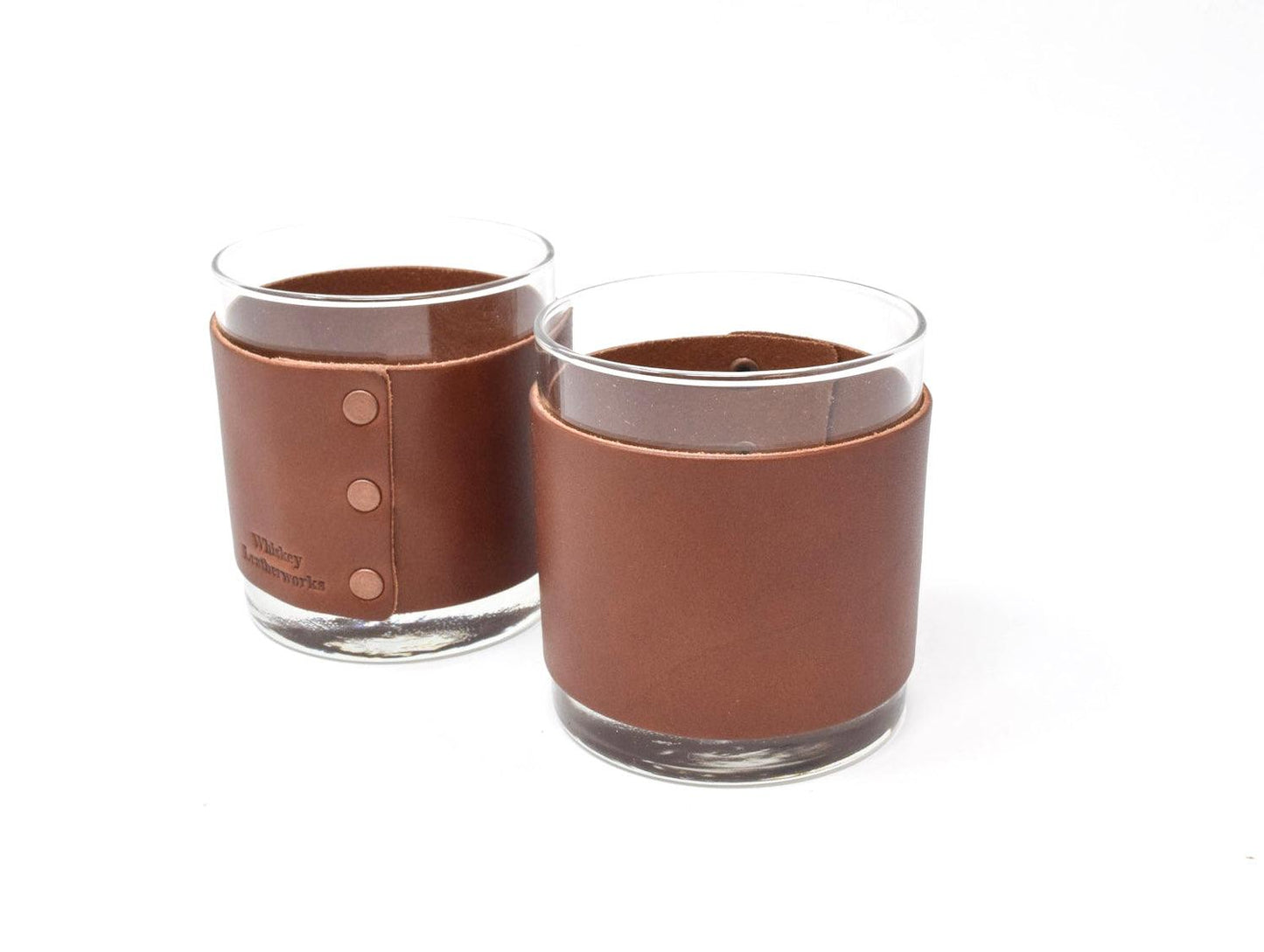 Leather Rocks Glass & Coaster Bundle