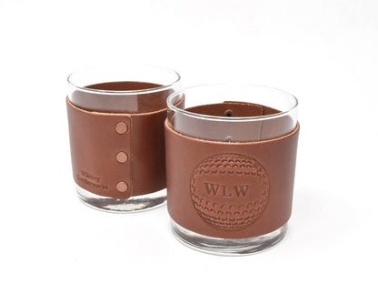 Leather Rocks Glass & Coaster Bundle