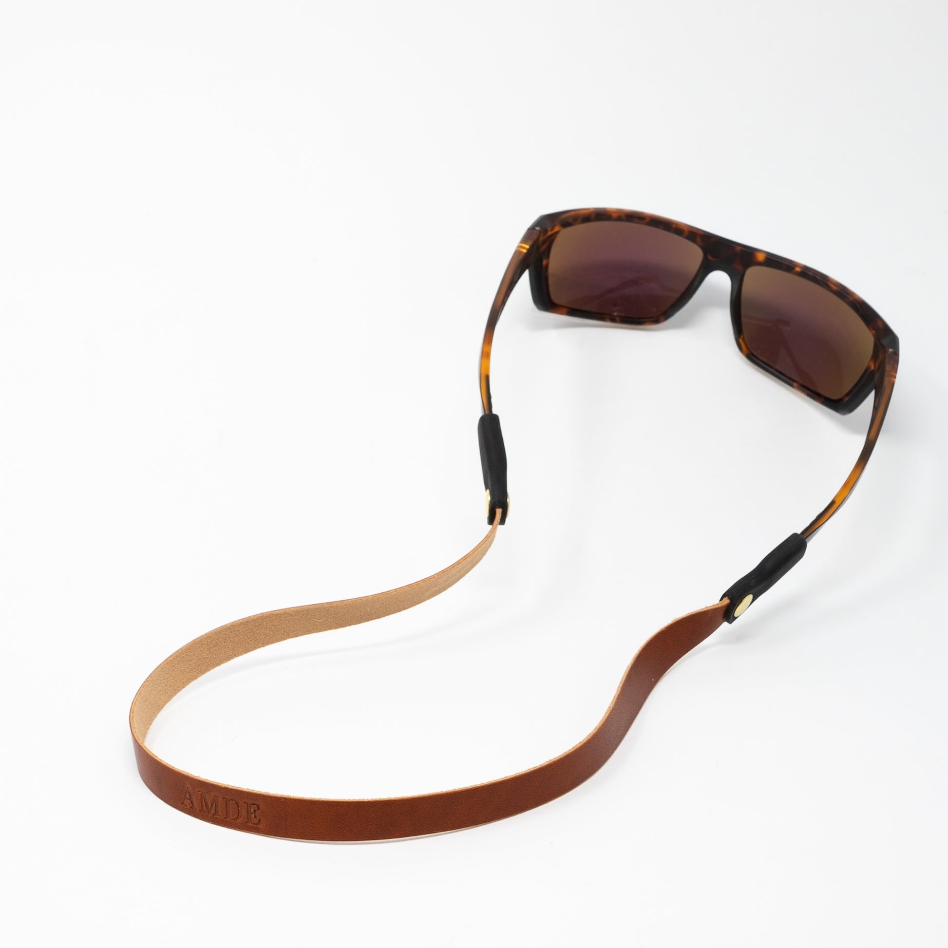 VIP Lounge - Leather Eyewear Retainer with Complimentary Monogram - Whiskey Leatherworks