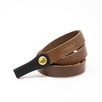 VIP Lounge - Leather Eyewear Retainer with Complimentary Monogram - Whiskey Leatherworks