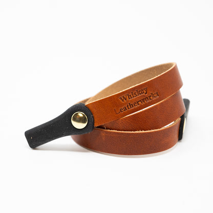 VIP Lounge - Leather Eyewear Retainer with Complimentary Monogram - Whiskey Leatherworks