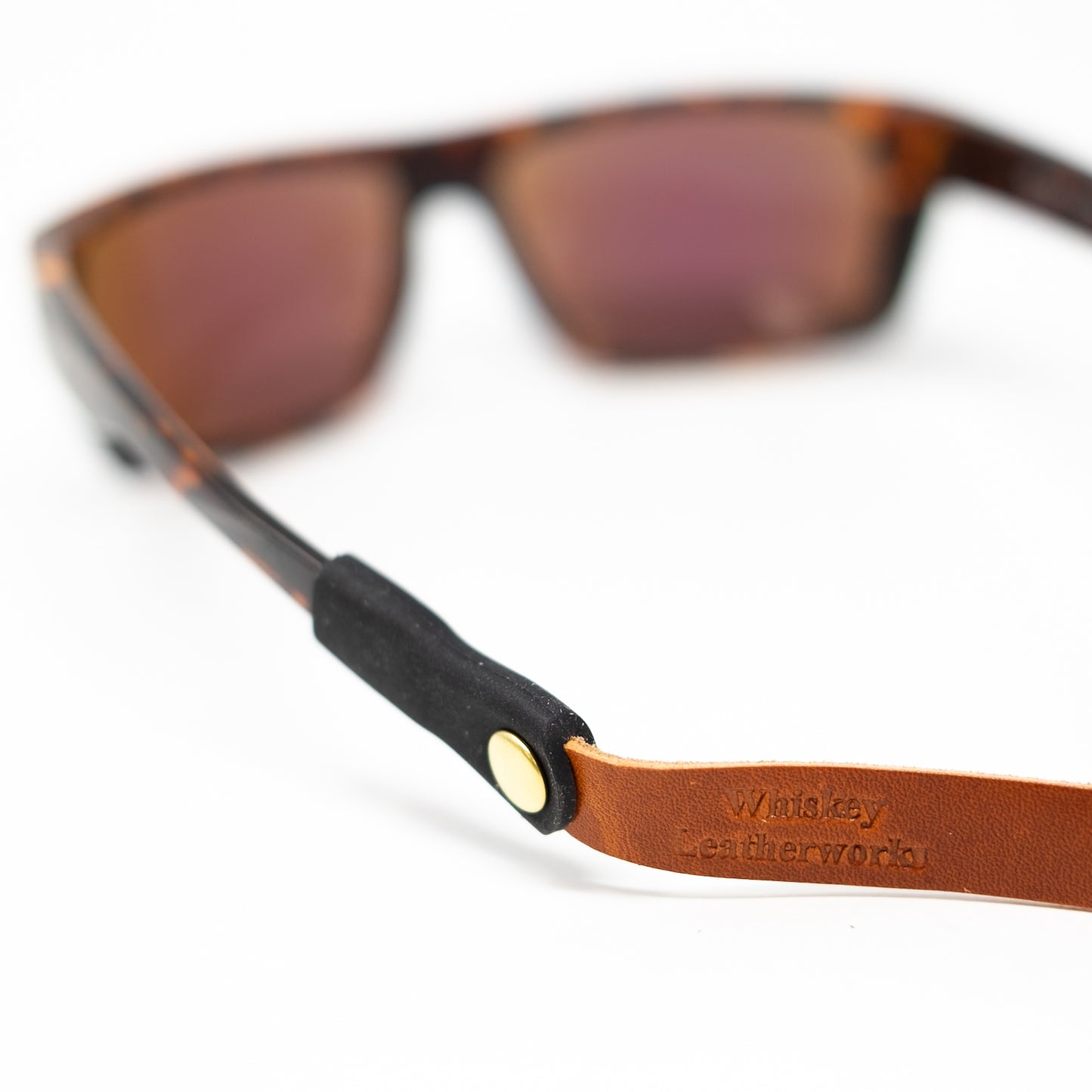 VIP Lounge - Leather Eyewear Retainer with Complimentary Monogram - Whiskey Leatherworks