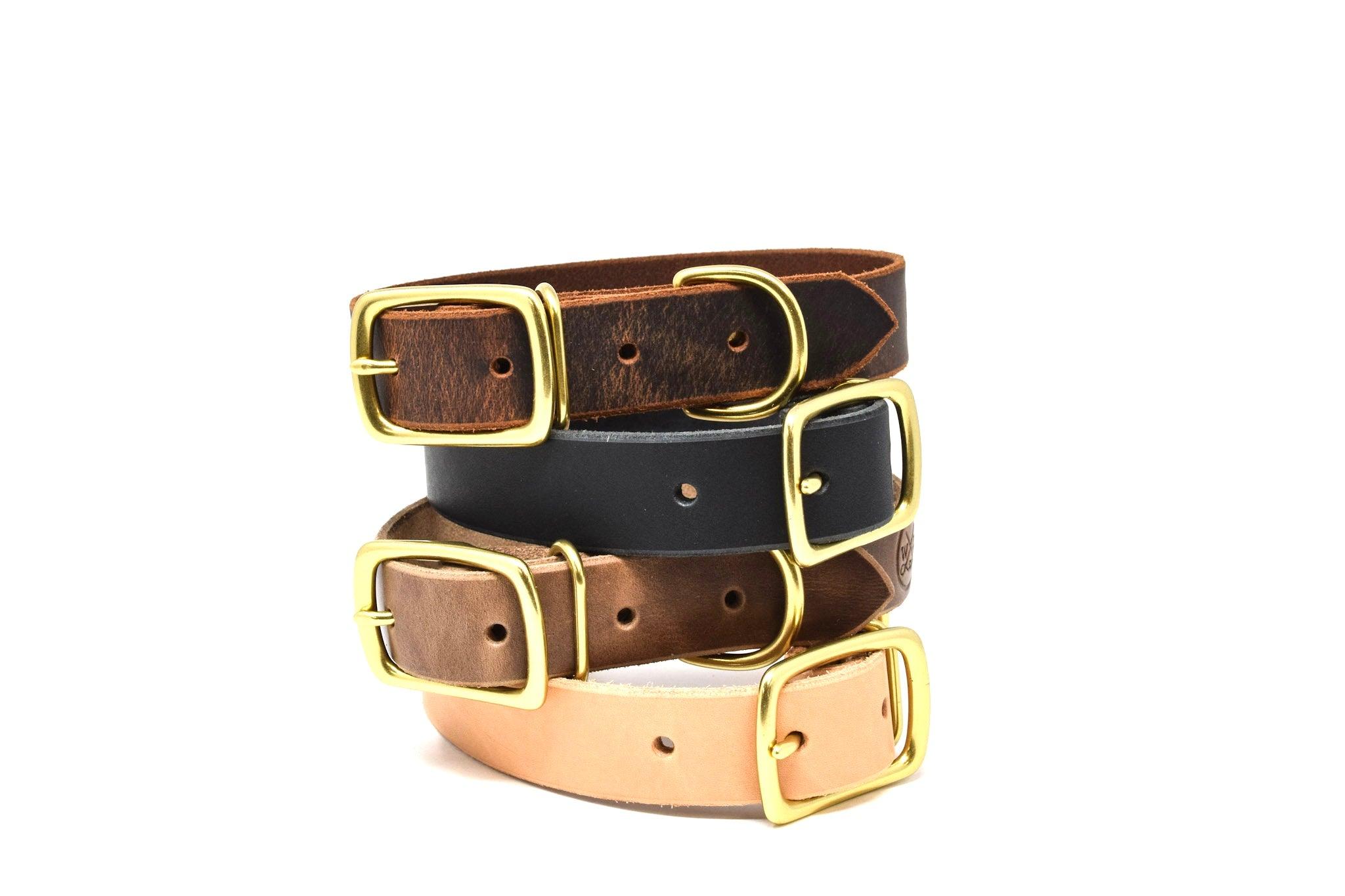 Full Leather Dog Collar - Whiskey Leatherworks