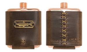 Sight Line Provisions & Whiskey Leatherworks Copper Flask - Lost Cast Edition