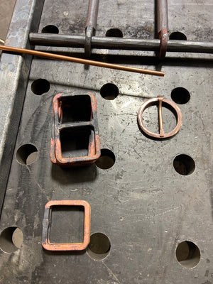 Circle Rustic Copper Buckle Belts