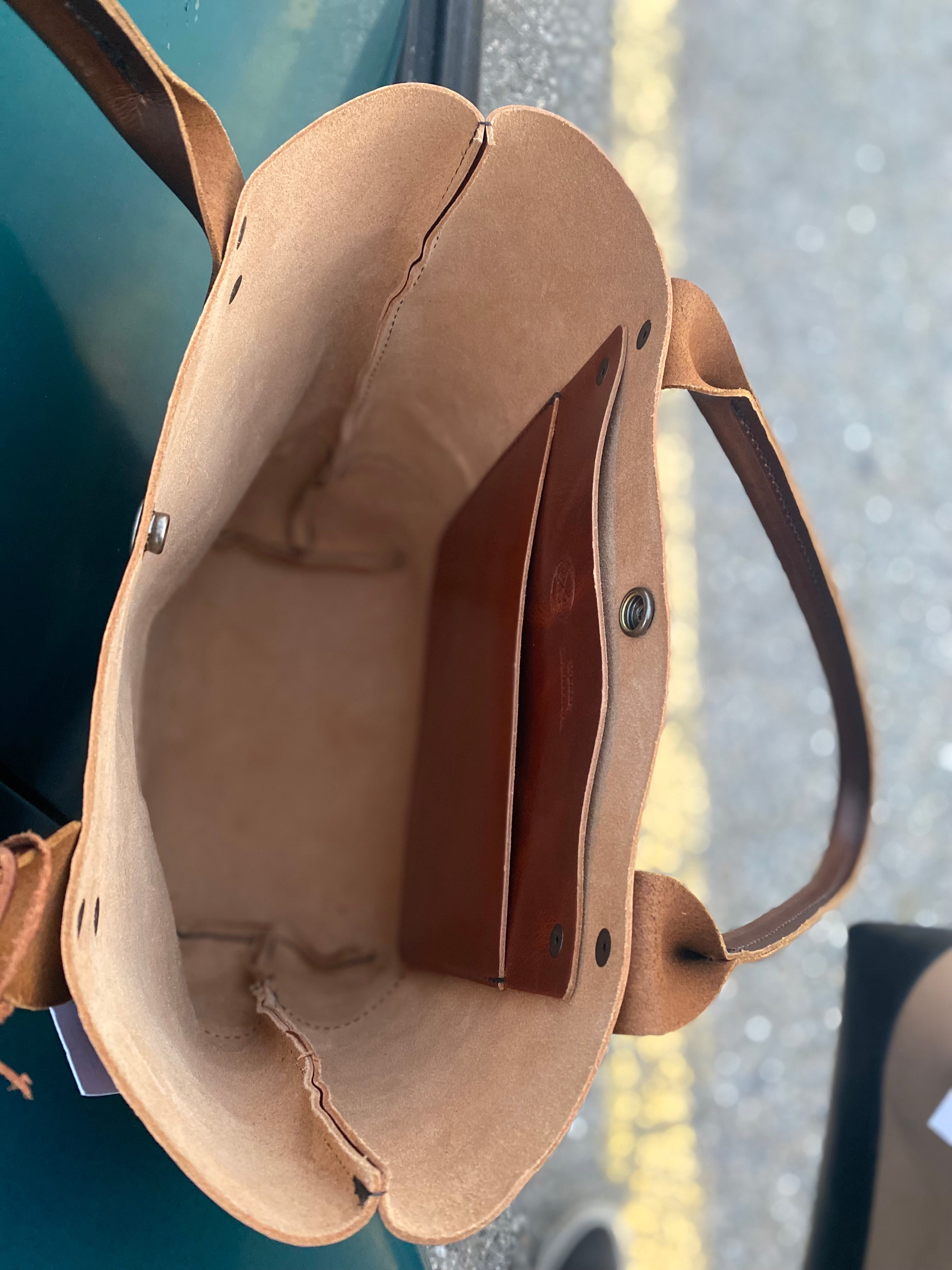 English Tan Dublin Full Leather Tote