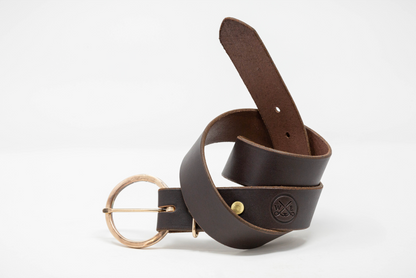 Circle Rustic Bronze Buckle Belts