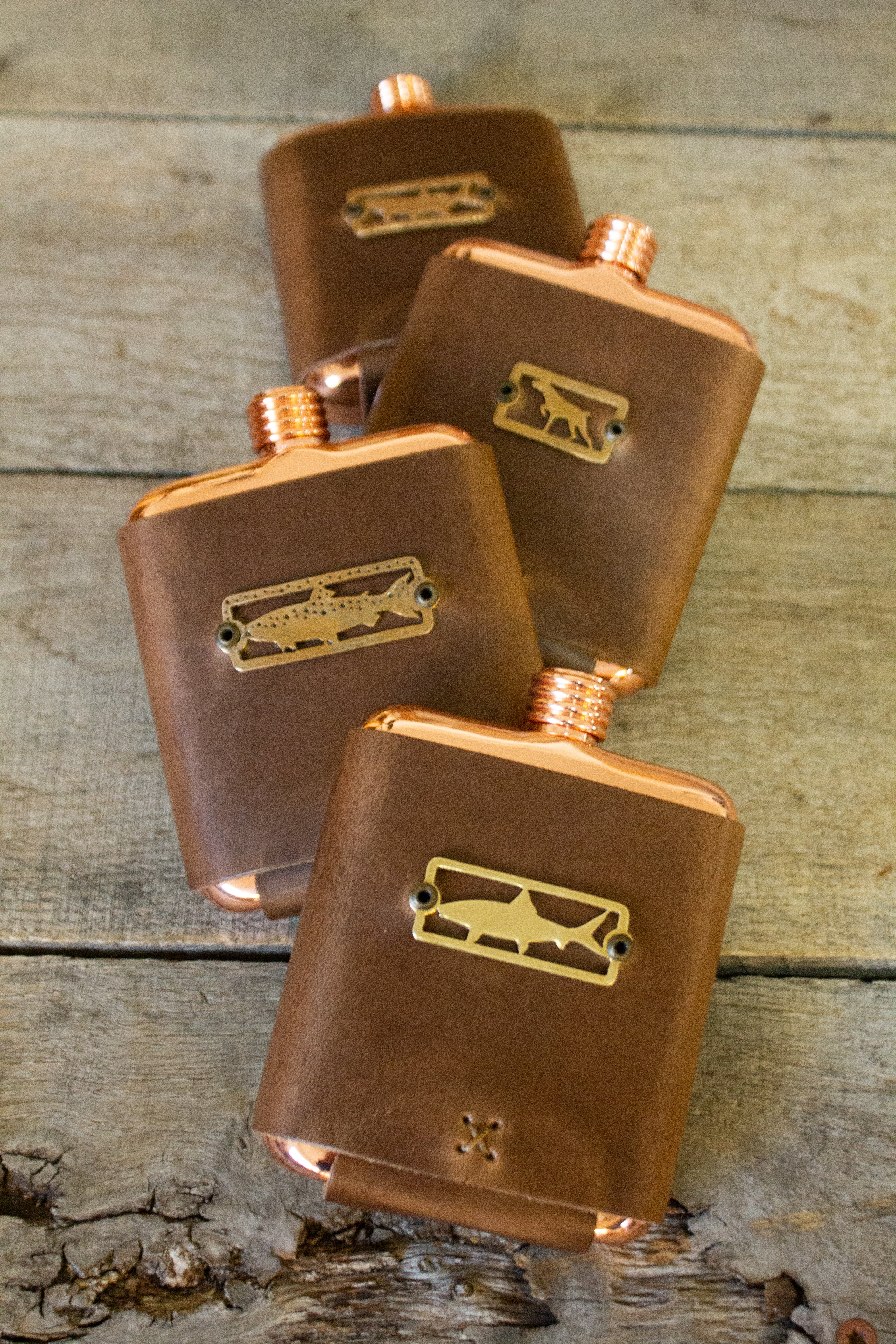 Sight Line Provisions & Whiskey Leatherworks Copper Flask - Lost Cast Edition